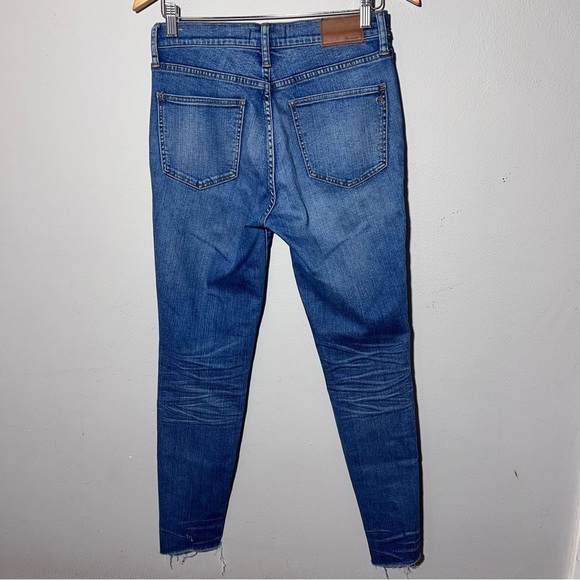 Madewell 9" High-Rise Skinny Exposed Button Fly Dark Wash Stretch Denim Jeans 28 - Picture 4 of 14